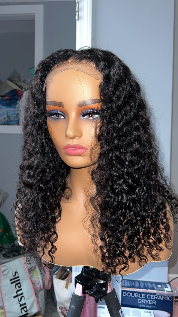 Glueless Indian Deep Wave Human Hair HD Lace Closure Unit