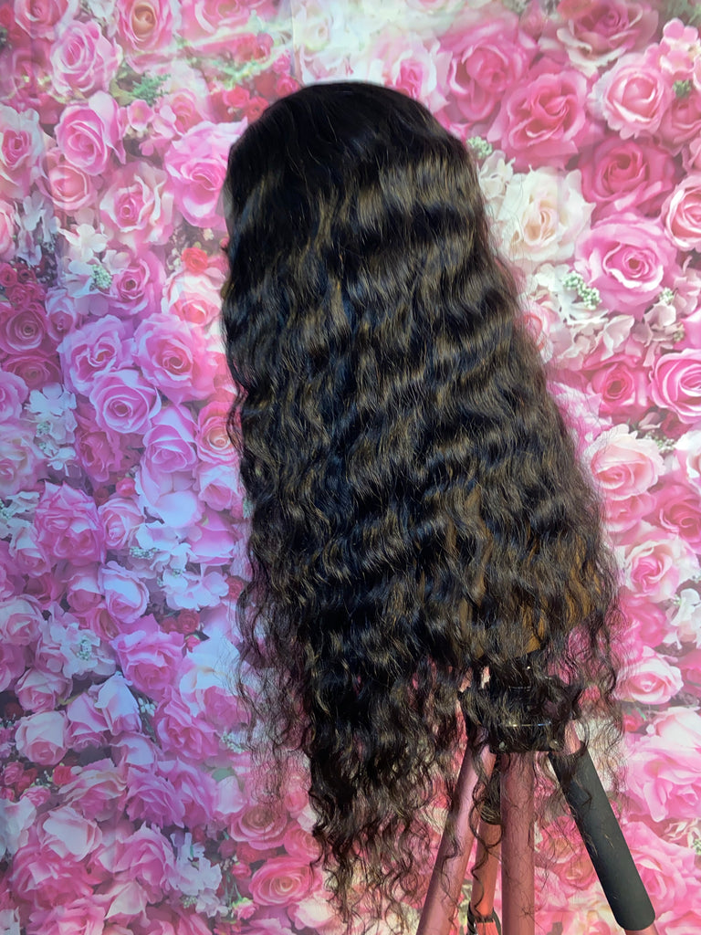 24” Indian Deep Wave Human Hair HD Lace Closure Unit