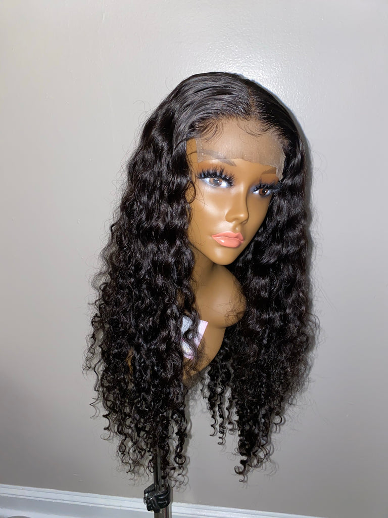 Deep Wave Lace Closure Human Hair Wig - Main Line