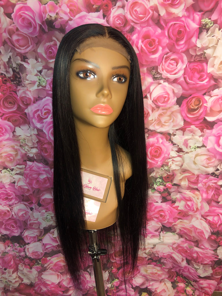 Straight Human Hair Lace Closure Wig - Main Line