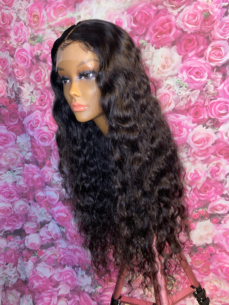 24” Indian Deep Wave Human Hair HD Lace Closure Unit