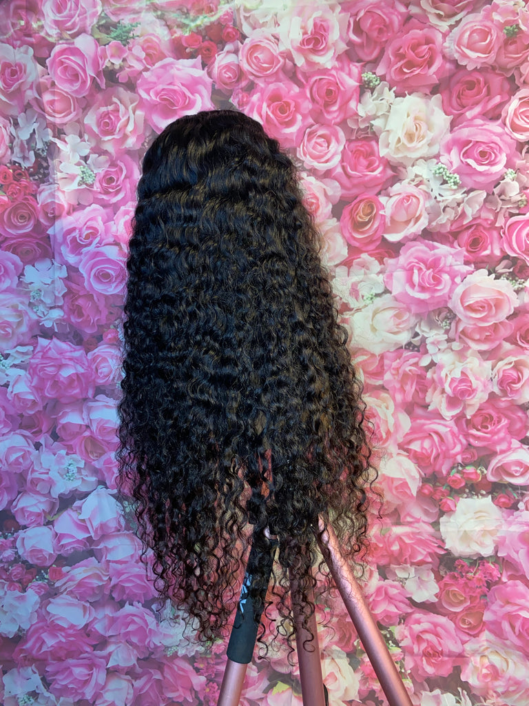 HD Lace Indian Deep Curly Closure Human Hair Wig - Luxury Line