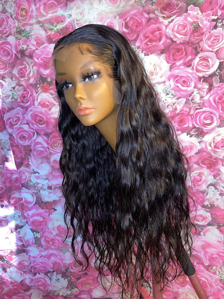 Natural Wave Human Hair Lace Front Wig - Main Line