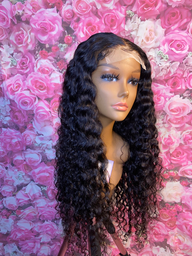 HD Lace Indian Deep Curly Closure Human Hair Wig - Luxury Line