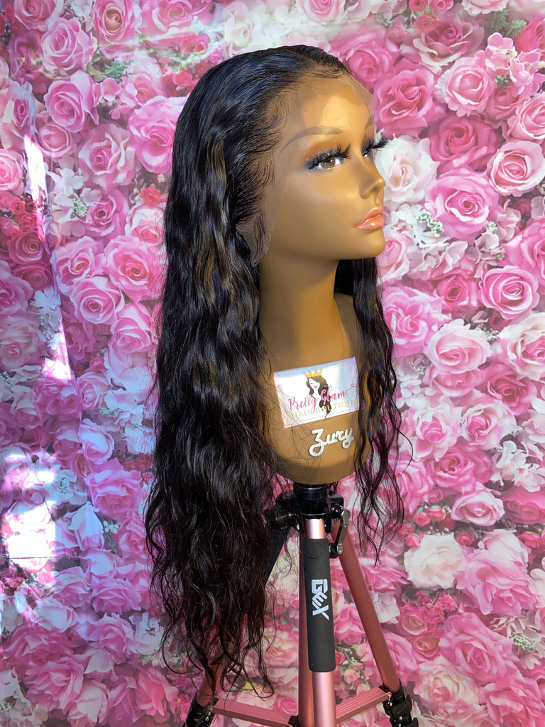 Natural Wave Human Hair Lace Front Wig - Main Line