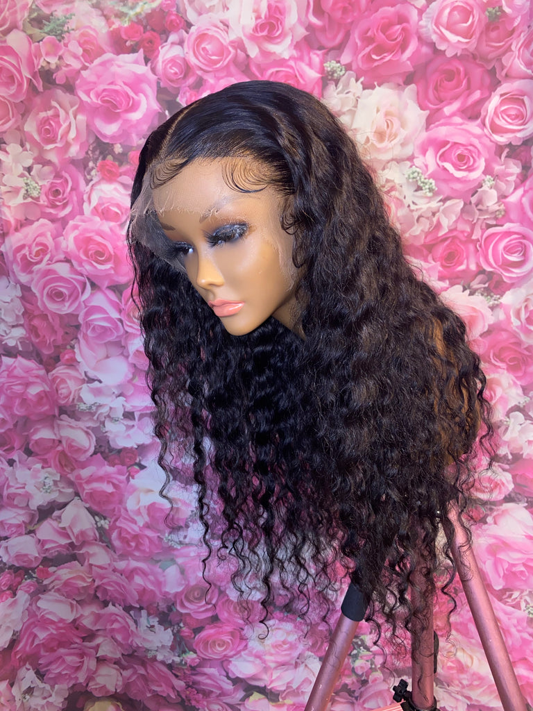 Deep Wave Human Hair HD Lace Front Wig - Main Line