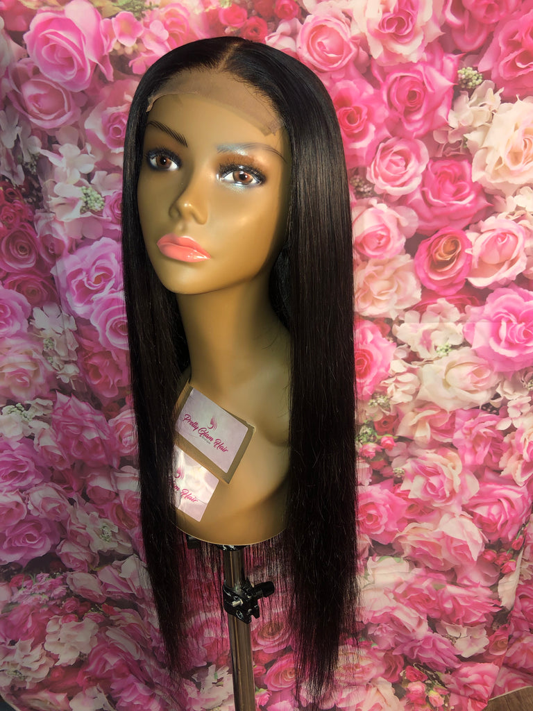 Straight Human Hair Lace Closure Wig - Main Line