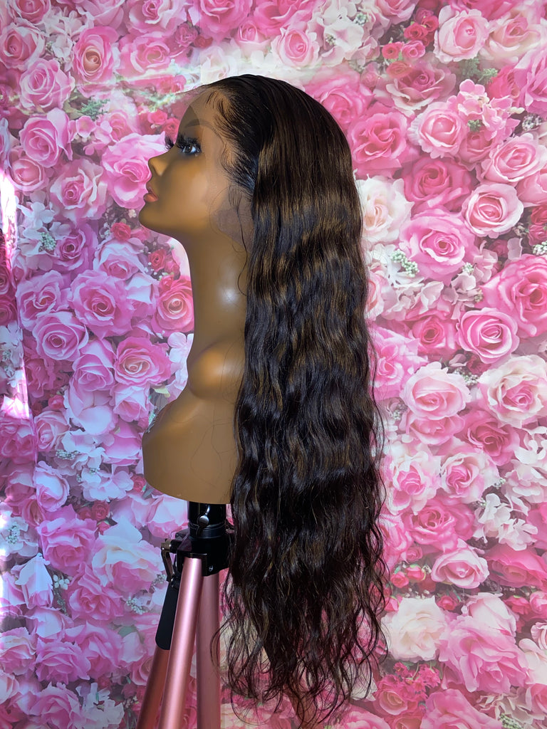 Natural Wave Human Hair Lace Front Wig - Main Line